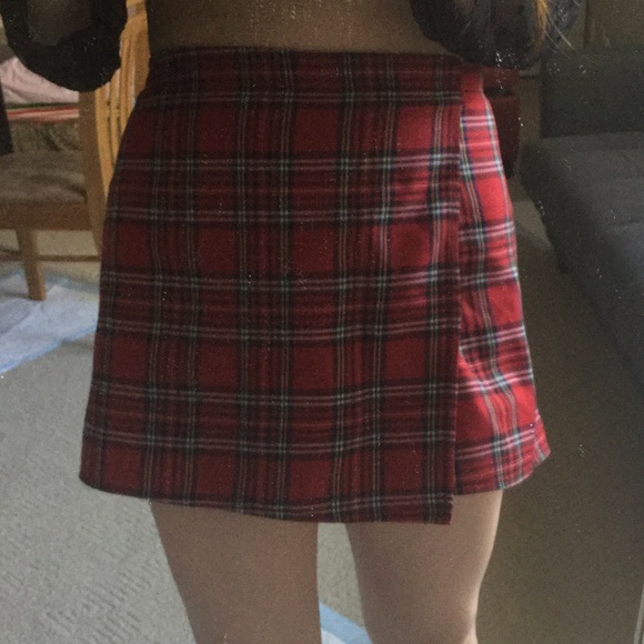 Purrr Melrose navy blue plaid skort - Picture 2 of 2